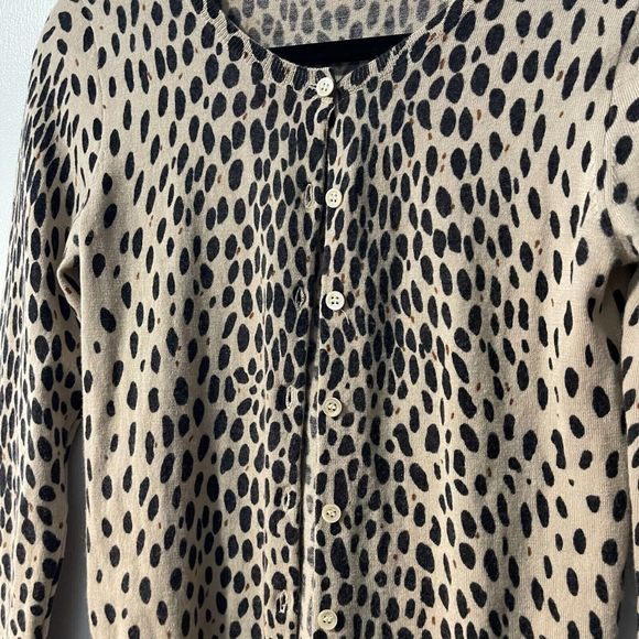 J. Crew Leopard Print Cardigan - Black and Tan - Picture 4 of 5
